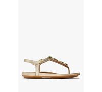 FitFlop Gracie Ultra Jewel Leather T-bar Sandals, Beige, Size 6, Women Beige