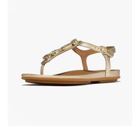 Fitflop Gracie Ultra Womens Ankle Strap Sandals Platino - Gold Leather - Size UK 7