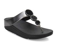FitFlop Flip flops / Sandals (Shoes) Halo Bead-Circle Metallic Toe- in Black 6.5