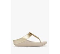 FITFLOP Halo Bead Platino Leather Toe Post Sandals Size: 7, Colour: Go