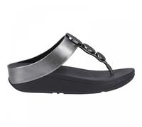 Fitflop Halo | Pewter Black | Ladies Stylish Decorative Toe-Post Sandals