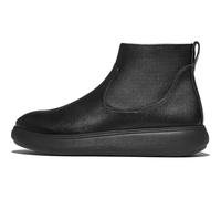 FitFlop iQ-COMFF LEATHER ZIP Womens Chelsea Boots All Black - UK 5