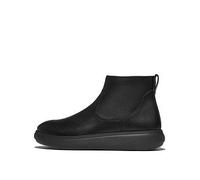 FitFlop iQ-COMFF LEATHER ZIP Womens Chelsea Boots All Black - UK 6