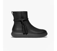Fitflop Women's iQ-COMFF Tassel Leather Short Boots Ankle, Black, 3 UK