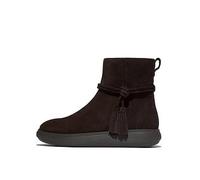 FitFlop Iq-Comff Tassel Suede Short Boots, Brown, Size 3, Women Brown