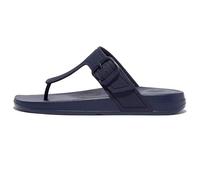 Fitflop Women's iQUSHION Adjustable Buckle FLIP-Flops Flat Sandal, Midnight Navy, 8 UK