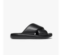 Fitflop Iqushion D-luxe Womens Slides All Black Leather - Size UK 4