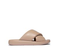 Fitflop Iqushion D-luxe Womens Slides Classic Beige Leather - Size UK 3