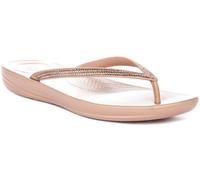Fitflop Iqushion Ergonomic Flip Flops Womens Slipper In Beige UK 4 - 7