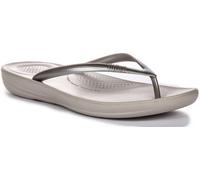 Fitflop Women's IQUSHION Ergonomic FLIP-Flops Toe Thong Sandals, Silver, 6.5UK