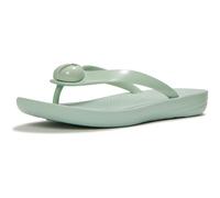 FitFlop Iqushion Glossy-Button Flip Flops 8 (41) Green