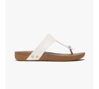 Fitflop Women's iQUSHION Leather Toe-Post Sandals, White, 6 UK