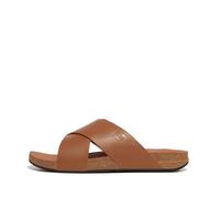 Fitflop iQUSHION MEN'S LEATHER CROSS SLIDES
