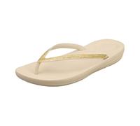 FITFLOP Iqushion Sparkle Stone Beige Flip Flops Colour: Bem, Size: 38