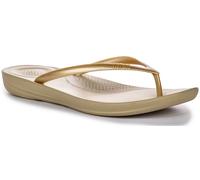 FitFlop IQushion Ergonomic Flip Flops Sandals - Gold - UK 8 - RRP £32