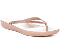 Fitflop Iqushion Sparkle Super Rubber Womens Flip Flops White UK 3 - 8