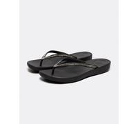 Fitflop Iqushion Sparkle Rubber Women's Black Flip Flops UK 7