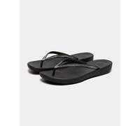 Fitflop IQushion Sparkle Womens Flip-Flop - Black Rubber - Size UK 6
