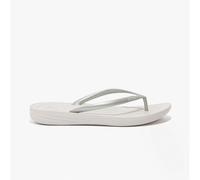 FitFlop IQUSHION Womens Ergonomic Toe Post Flip Flops Silver - UK 5 - Silver