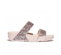 Fitflop Lulu 2 Bar Glitter | Nude Rose Mix | Ladies Slip On Glittery Sandals