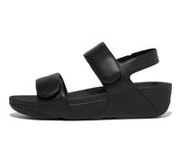 FitFlop Lulu Adjustable Leather Womens Ladies Black Flip Flop Toe Post Sandals S