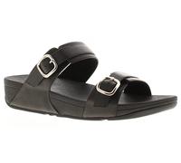 Fitflop Lulu Adjustable Slid Womens Flip Flops Black, 5