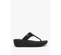 FITFLOP Lulu Black Leather Toe Post Sandals Colour: Black Leather, Siz