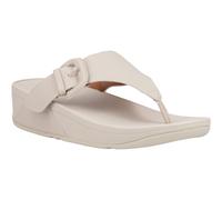 Fitflop Women's Lulu Covered-buckle Raw-edge Leather Toe-thongsSandal