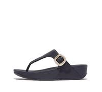 Fitflop LULU CRYSTAL-BUCKLE LEATHER TOE-POST SANDALS