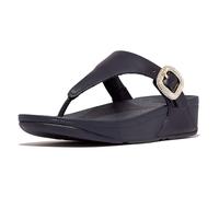 Fitflop LULU CRYSTAL-BUCKLE LEATHER TOE-POST SANDALS