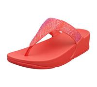 Fitflop Lulu Crystal Embellished Womens Platform Sandals in Coral - 4 UK