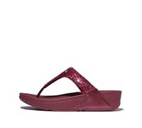 Fitflop Women's LULU Crystal-Mix Toe-Post Sandals, Rhubarb, 6 UK