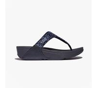 FitFlop LULU CRYSTAL-MIX Womens Toe Post Sandals Midnight Navy - UK 5