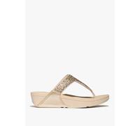 FITFLOP Lulu Crystal Platino Toe Post Sandals Size: 6, Colour: Gold Le