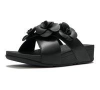Fitflop Lulu Flower Polyurethane Womens Black Sandals Pu - Size UK 7
