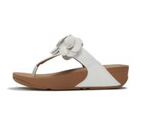 FitFlop Women's, Lulu Flower Thong Sandal, Urban White, 6