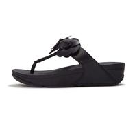 FitFlop Women's, Lulu Flower Thong Sandal, Black, 9