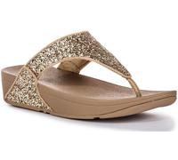 Fitflop Lulu Glitter Toe Post Crystal Comfort Women Sandal Rose Beige UK 3 - 8
