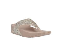FitFlop Lulu Glitter Toe-Post Sandals Cream