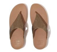 Fitflop Lulu Glitterball Toe-Post Sandals UK 6 Gold