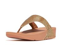 Fitflop Lulu Glitterball Womens Flip Flops Old Gold, Brown, 8