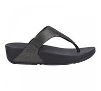 Fitflop Lulu Glitz | Pewter Black | Ladies Muted Sparkly Toe-Post Sandals