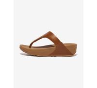 Fitflop Women's Lulu Leather Flip Flops, Toe-Post Sandals, Comfortable with Natural Arch Support - Beige - 7 UK