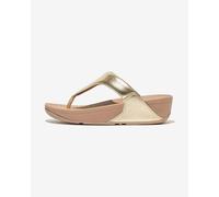 Fitflop Lulu Leather Toe-post Sandals Golden EU 39 Woman
