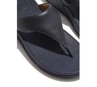 Fitflop Women's Lulu Leather Flip Flops, Toe-Post Sandals, Comfortable with Natural Arch Support - Deepest Blue - 8 UK