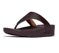 Fitflop Lulu Leather Toepost Womens Platform Sandals in White | Lightweight summer walking sandals with cushioned comfort, arch support and grip