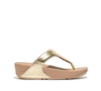 Fitflop Women's Lulu Leather Flip Flops, Toe-Post Sandals, Comfortable with Natural Arch Support - Platino - 8 UK
