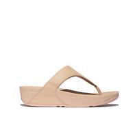 Fitflop Lulu Leather Womens Toe Post Sandals Sandy Beige - Size UK 8