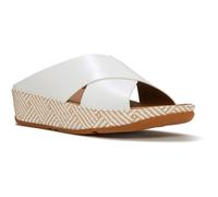 Fitflop Lulu Lux Graphic-Weave Leather Women's Urban White Sandals UK 5