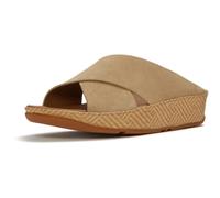Fitflop Lulu Lux Graphic-Weave Suede Womens Cappuccino Sandals - Brown - Size UK 5